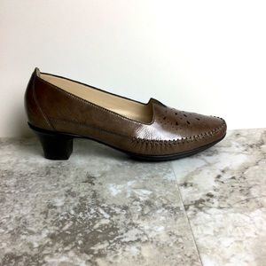 SAS Made in USA 🇺🇸 SONYO Patent Leather Slip On Block Heel Sz 8.5 M